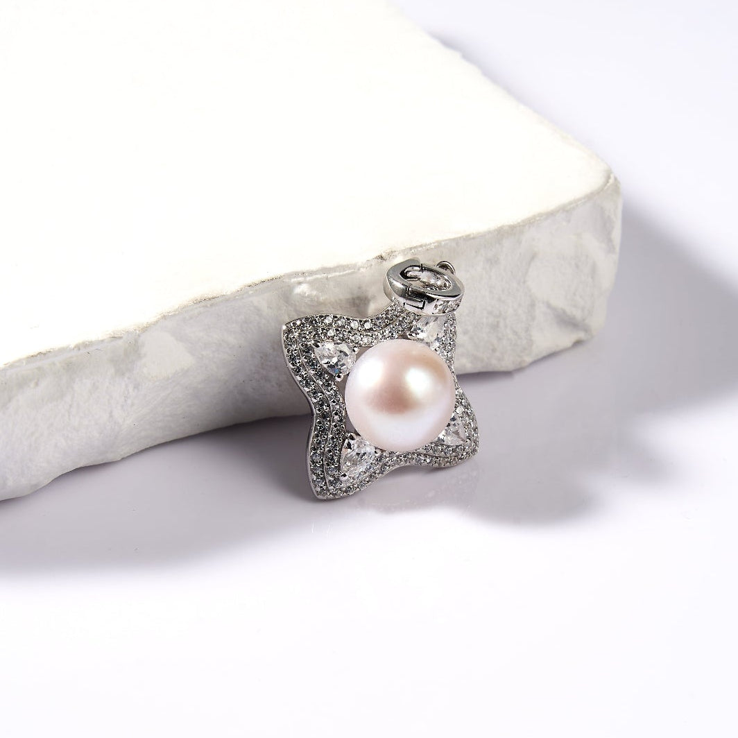 9.5-10.5mm White Freshwater Pearl Pendant Only — Chain Not Included