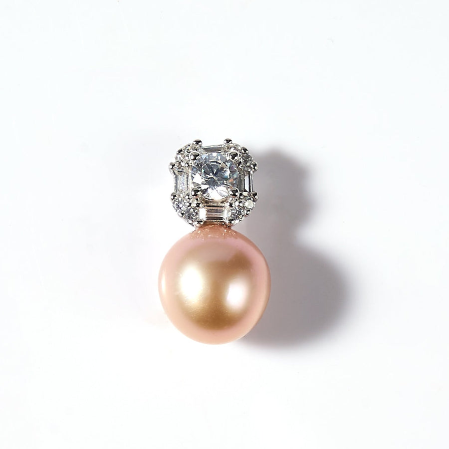 9.5-10.5mm Pink Freshwater Pearl Pendant Only — Chain Not Included