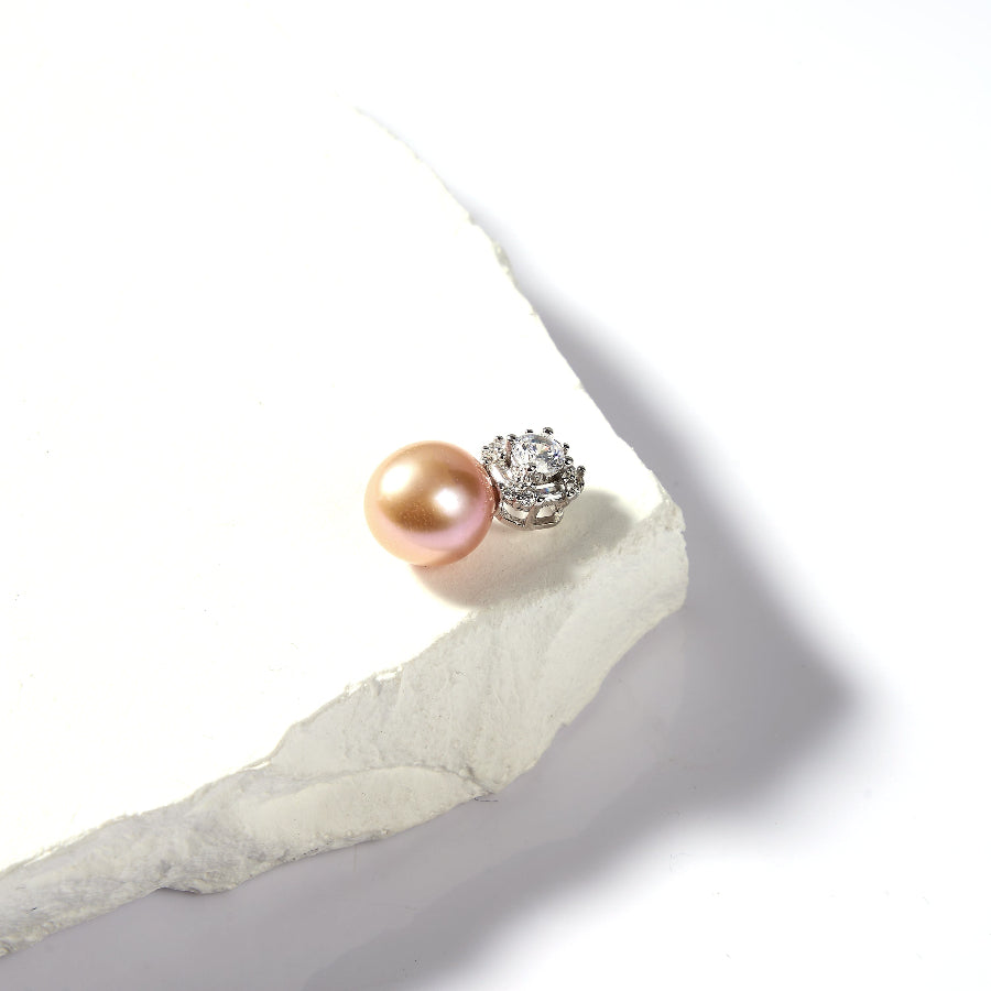 9.5-10.5mm Pink Freshwater Pearl Pendant Only — Chain Not Included