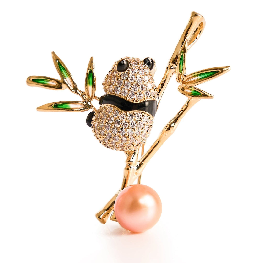 Panda, Freshwater Pearl Brooch