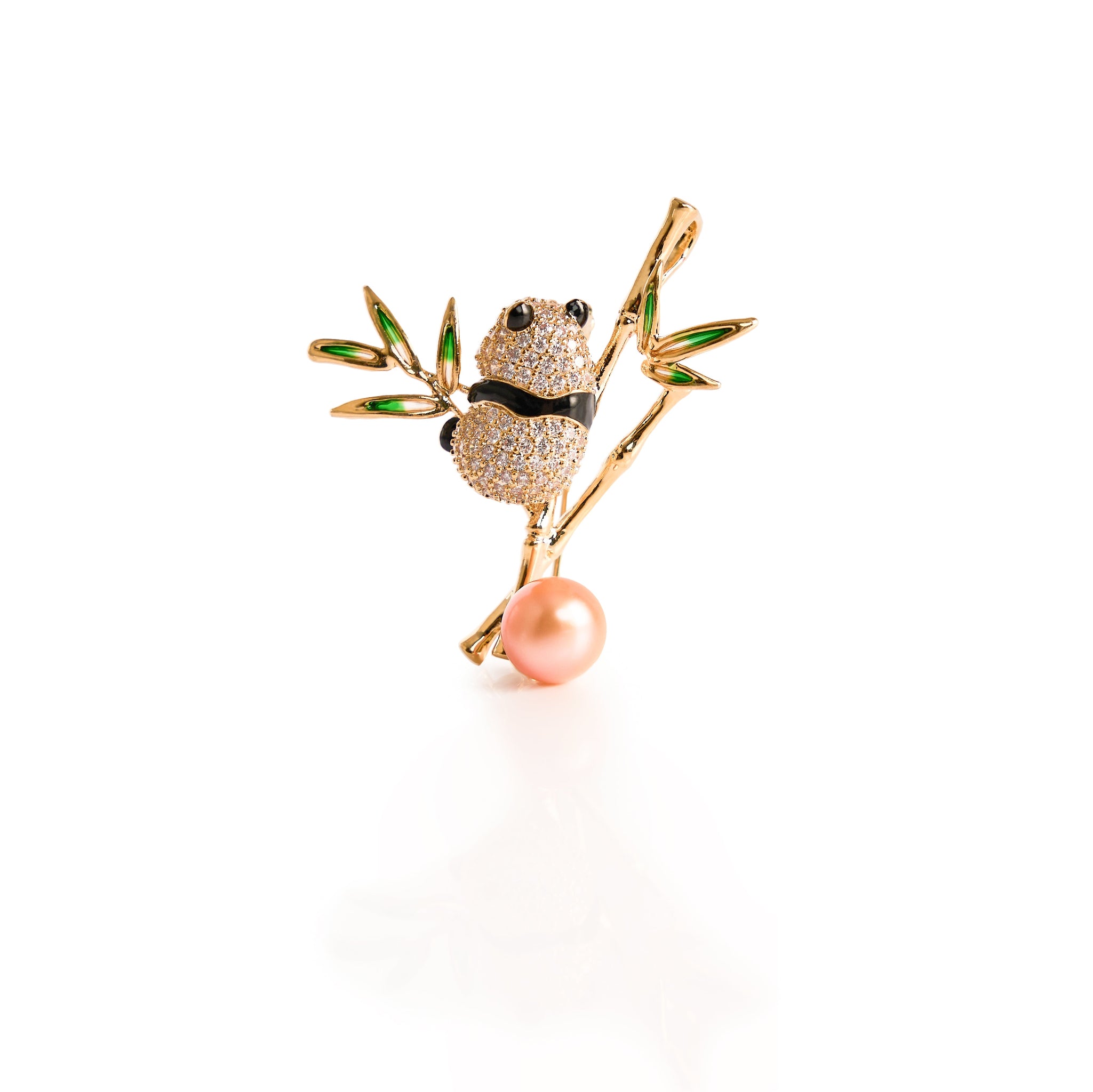Panda, Freshwater Pearl Brooch