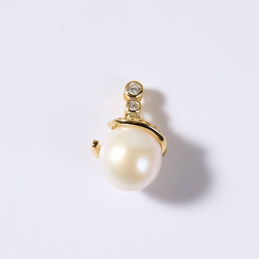 10.5-11.5mm White Freshwater Pearl Pendant Only — Chain Not Included