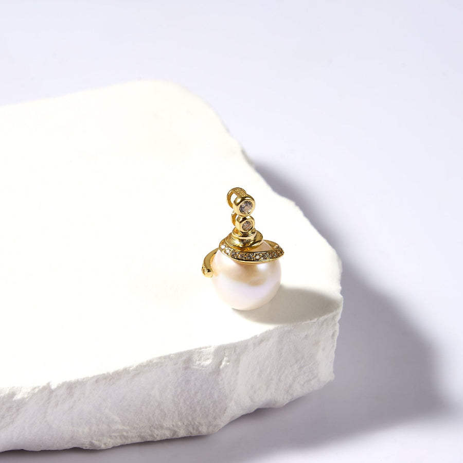 10.5-11.5mm White Freshwater Pearl Pendant Only — Chain Not Included