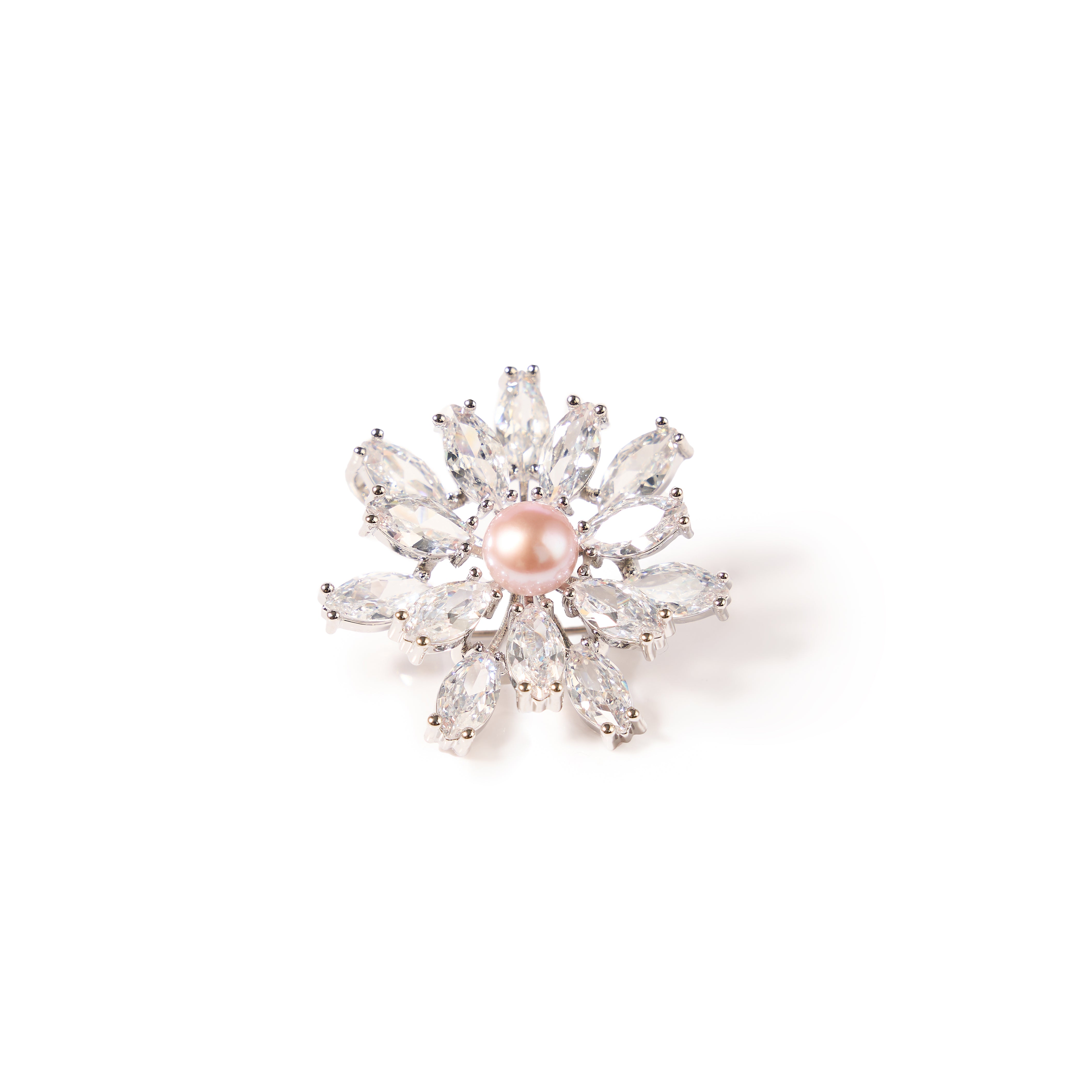 8.5-9.5 mm - AAA Quality，Pearl Floral Brooch，18K  Gold-plated