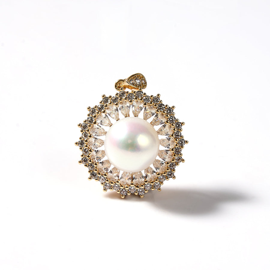 11.5-12mm White Freshwater Pearl Pendant Only — Chain Not Included