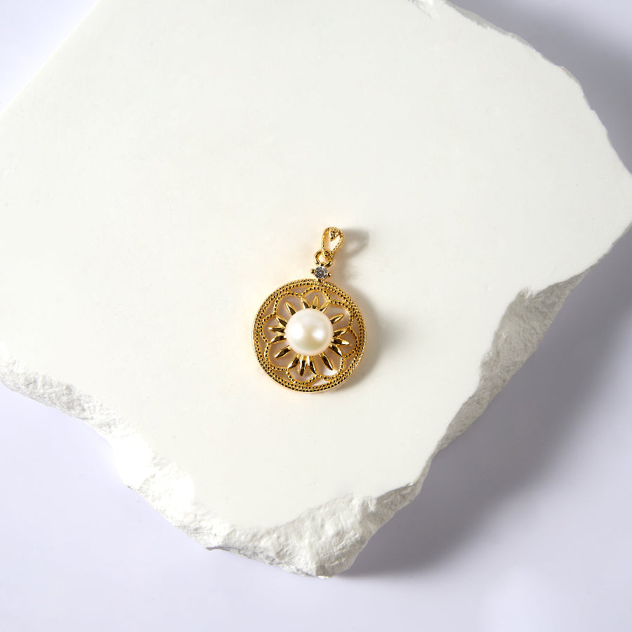 6.5-7.5mm White Freshwater Pearl Pendant Only — Chain Not Included