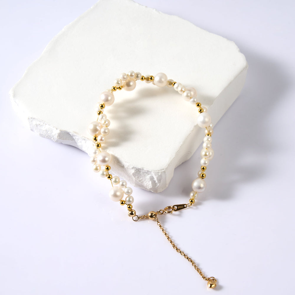 White Freshwater Pearl Bracelet