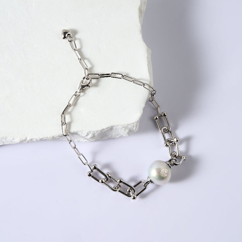 10.5-11.5mm White Freshwater Pearl Bracelet