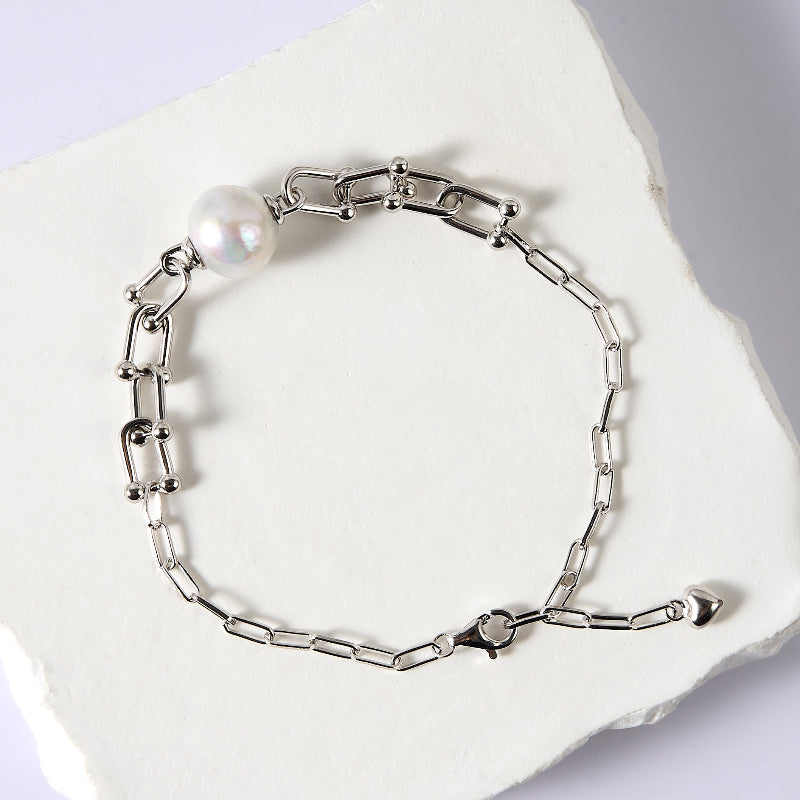 10.5-11.5mm White Freshwater Pearl Bracelet