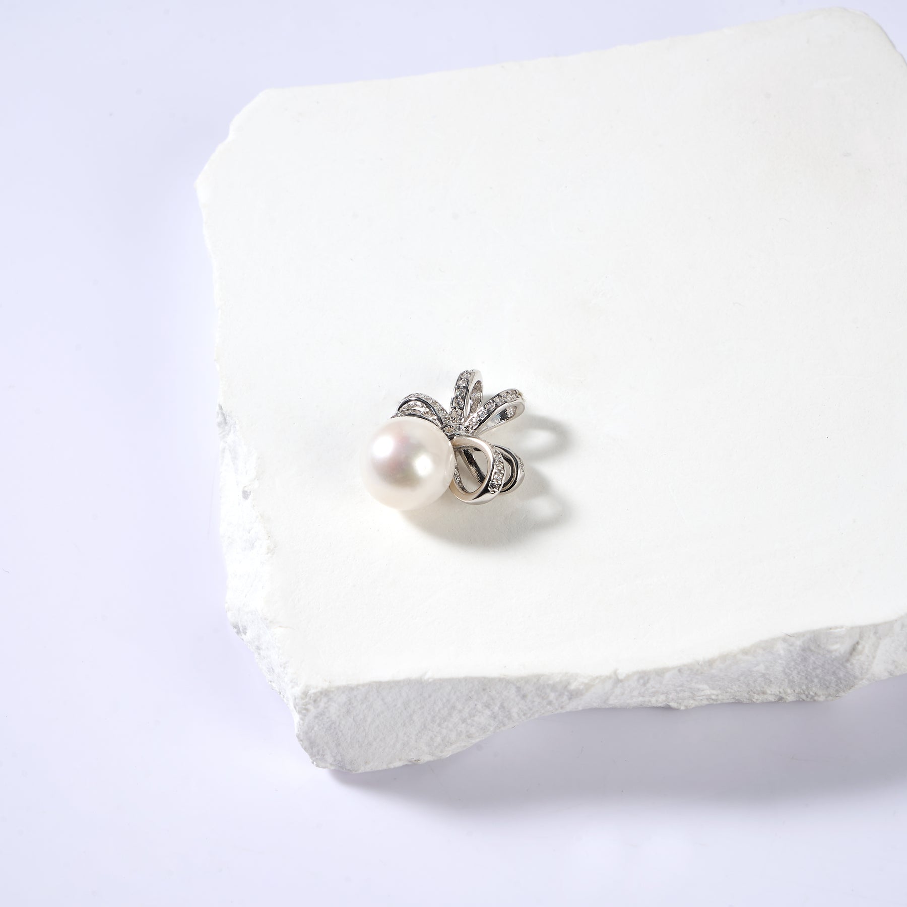 9.5-10.5mm White Freshwater Pearl Pendant Only — Chain Not Included