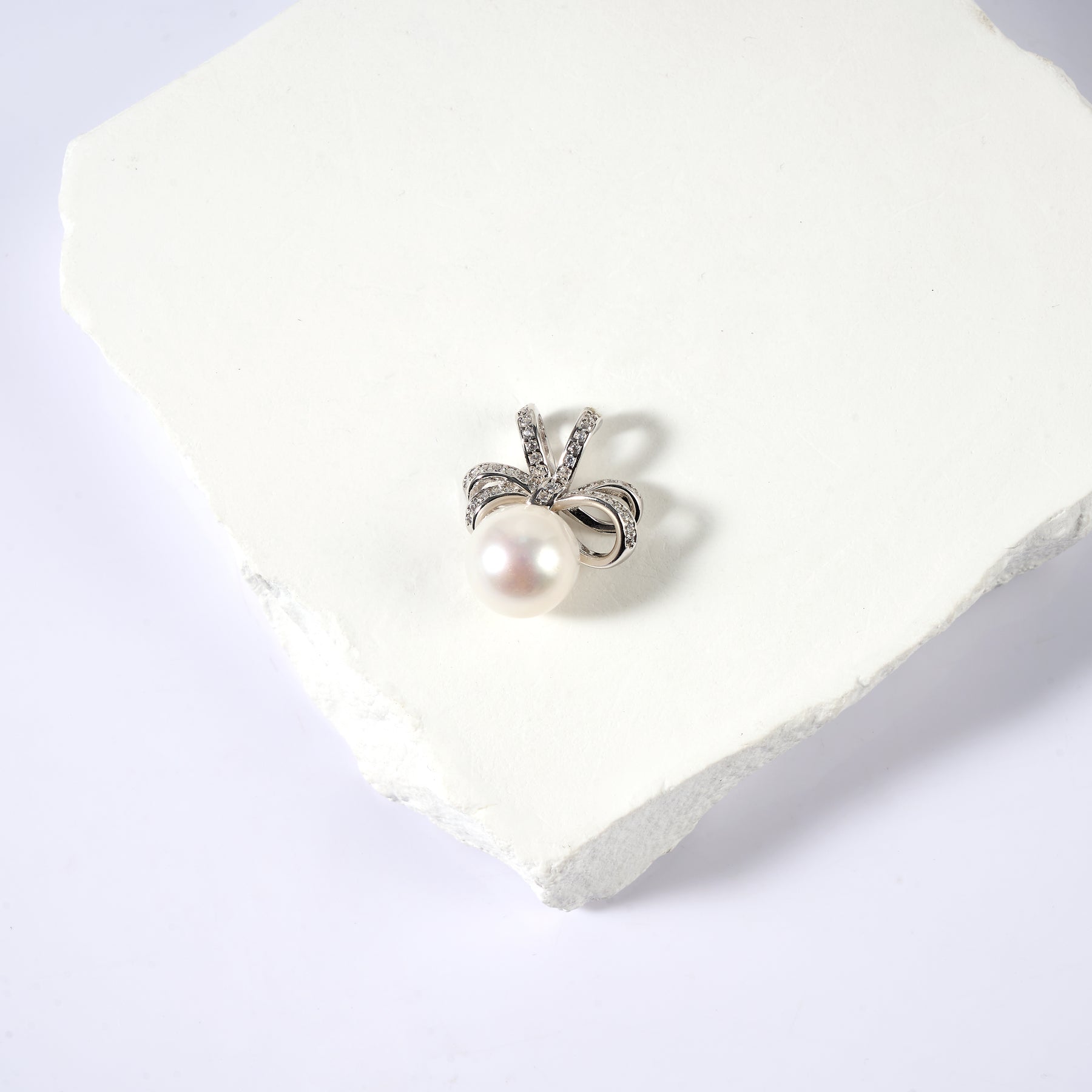 9.5-10.5mm White Freshwater Pearl Pendant Only — Chain Not Included