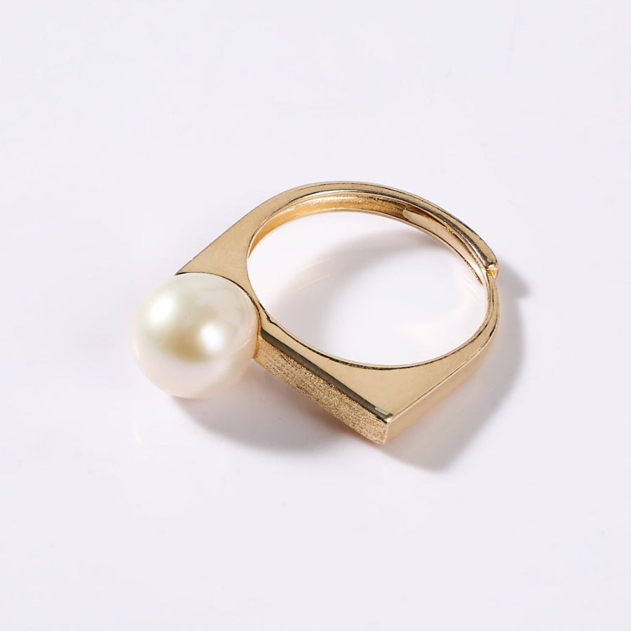 8.5-9.5mm White Freshwater Pearl Ring