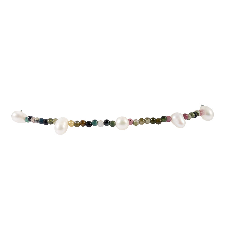 Tourmaline & Freshwater Pearl Bracelet
