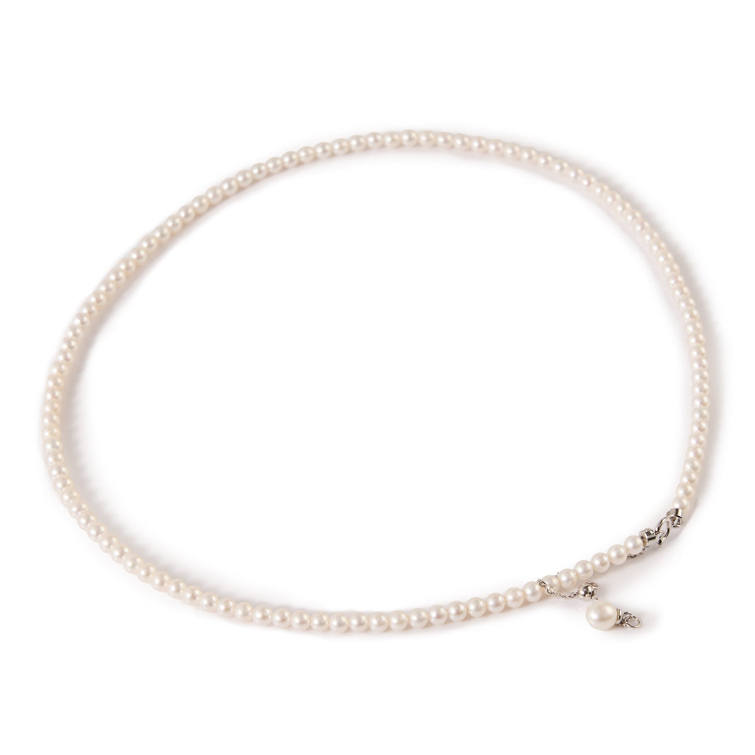 3-5mm White Freshwater Pearl Necklace-AAA Quality