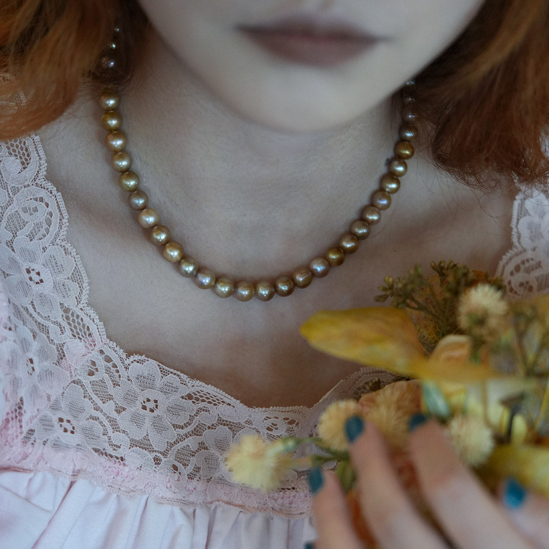 Golden Caramel Iridescent Dreamstand Necklace