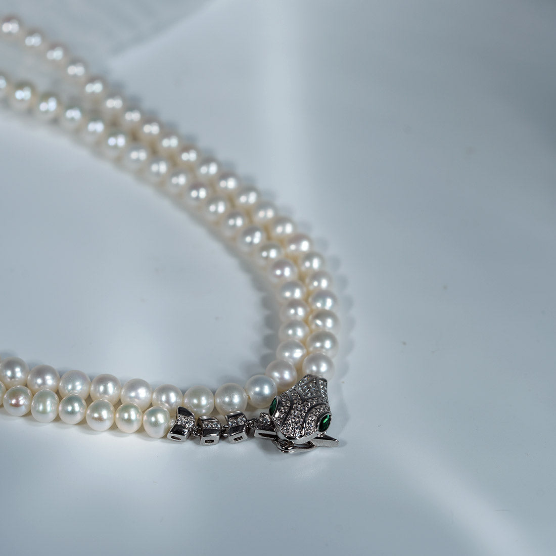 Mystic Ouroboros Pearl Bead Necklace