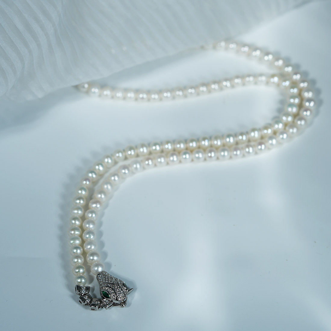 Mystic Ouroboros Pearl Bead Necklace