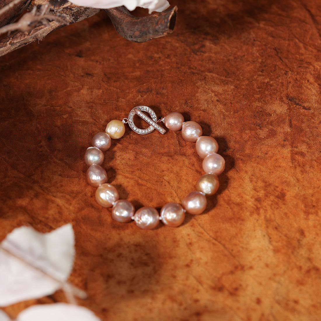 Nocturne Lavender Baroque Pearl Strand Bracelet
