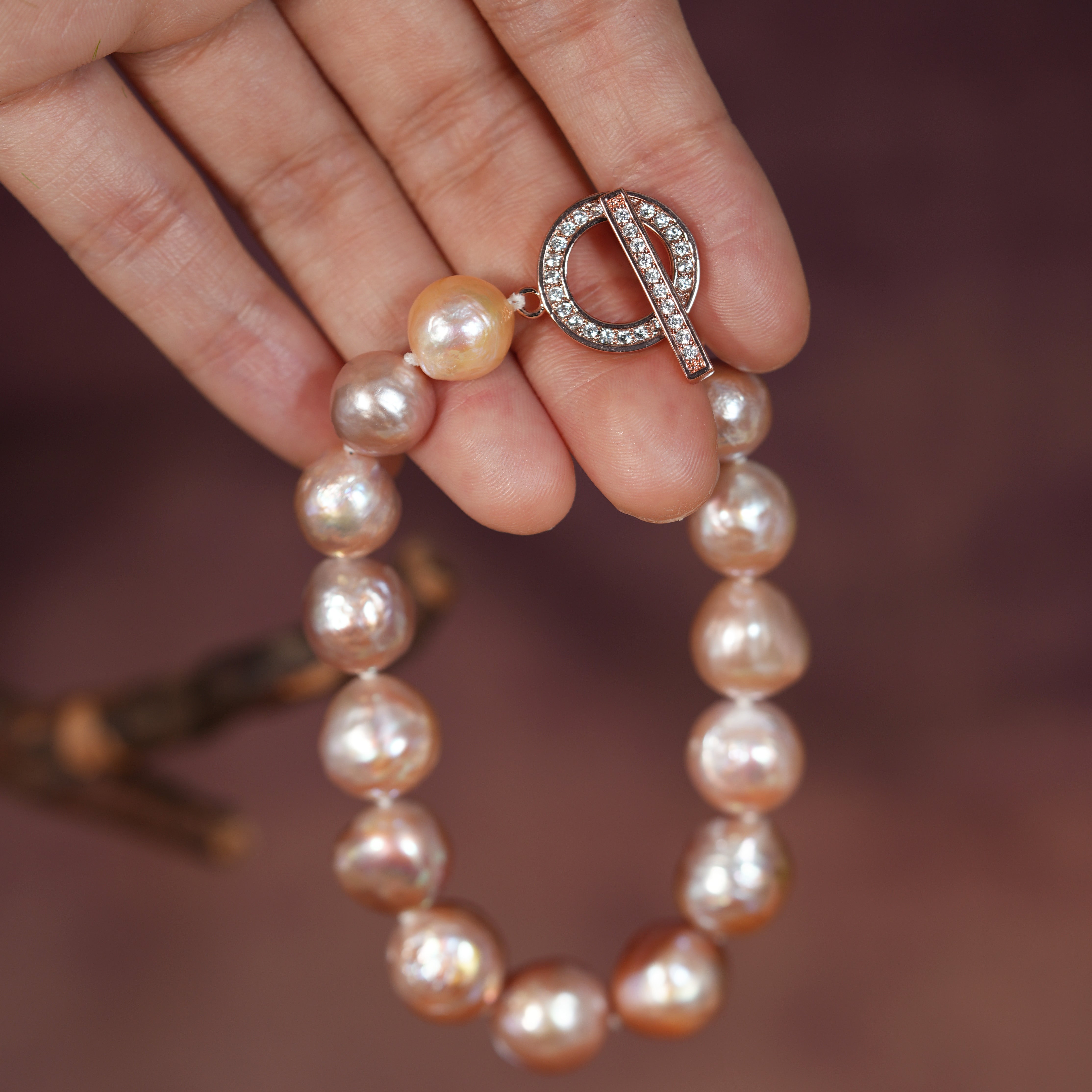 Nocturne Lavender Baroque Pearl Strand Bracelet