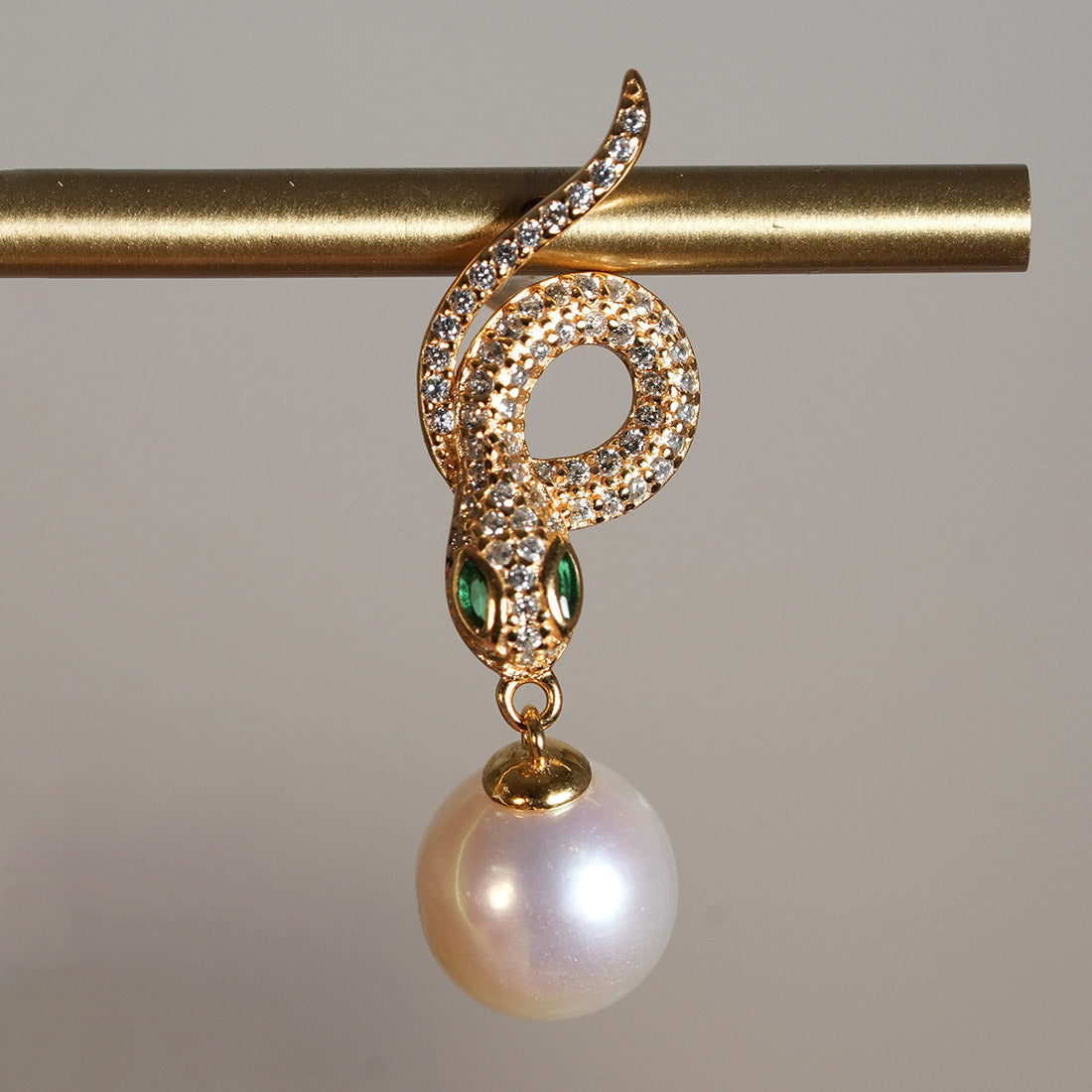 Serpent Flow Iridescent Pearl Drop Earrings