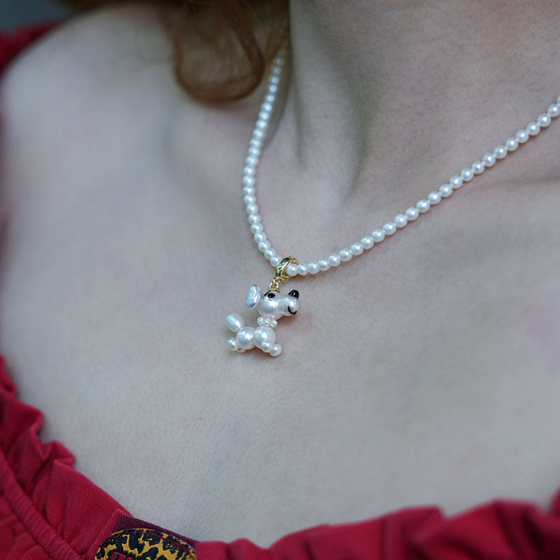 Soulbound Pup Baroque Pearl Necklace