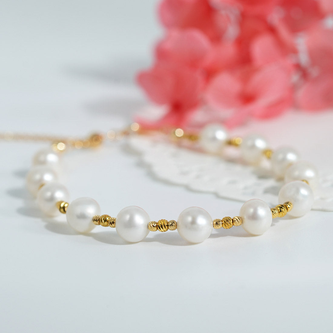 Stardust Accent Floating Pearl Bracelet
