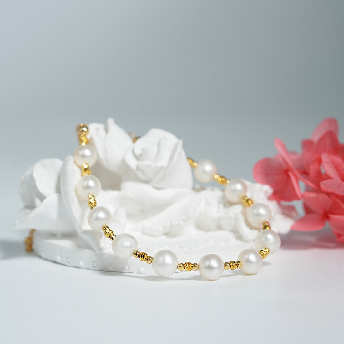 Stardust Accent Floating Pearl Bracelet