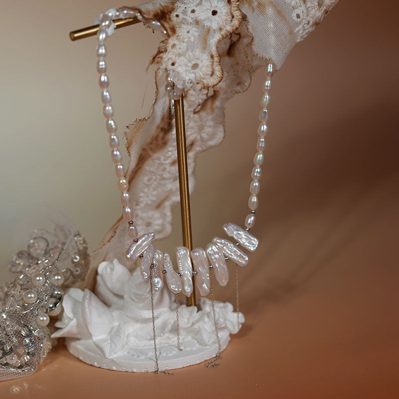 Venus Spikes Barockperlen-Quastenhalskette