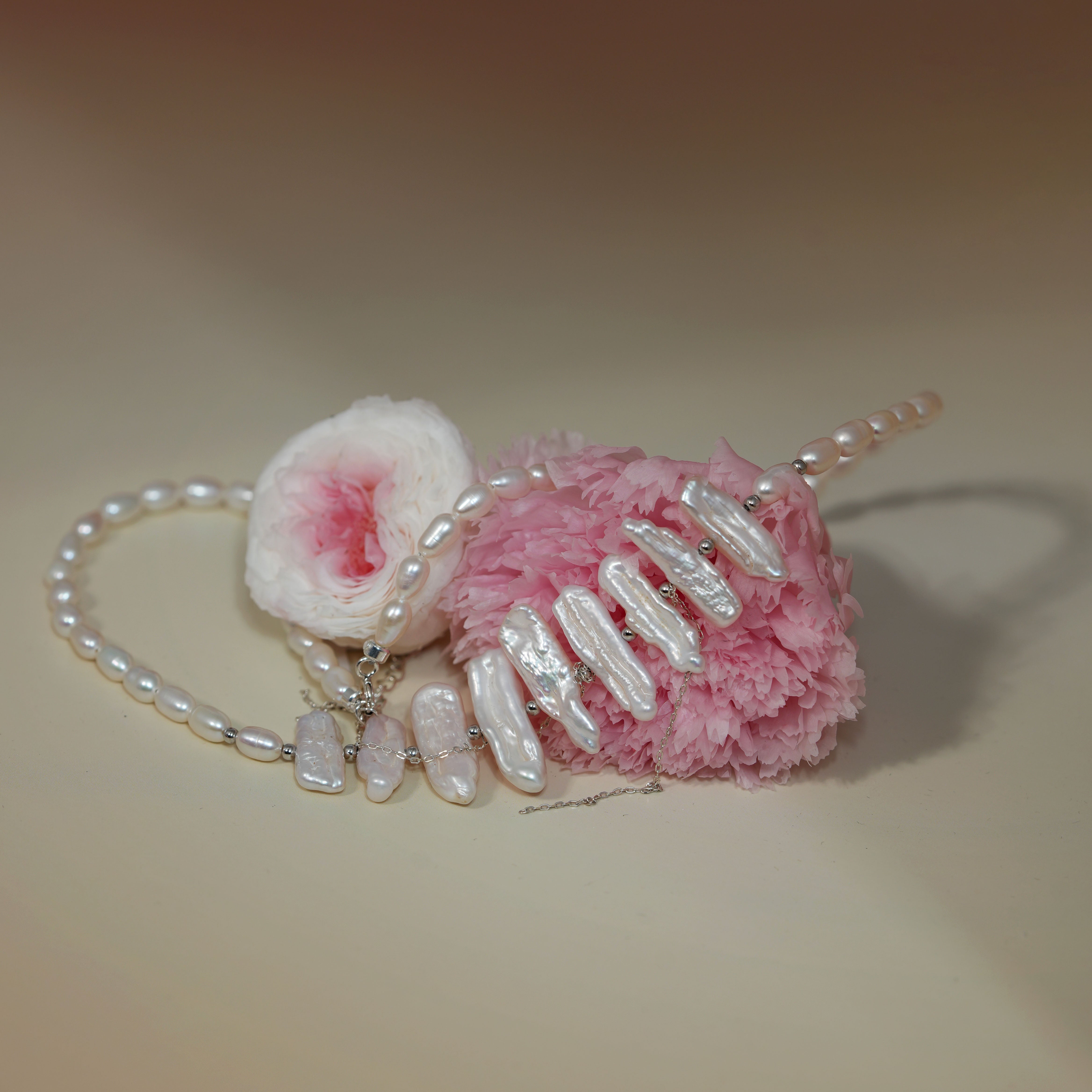 Venus Spikes Barockperlen-Quastenhalskette