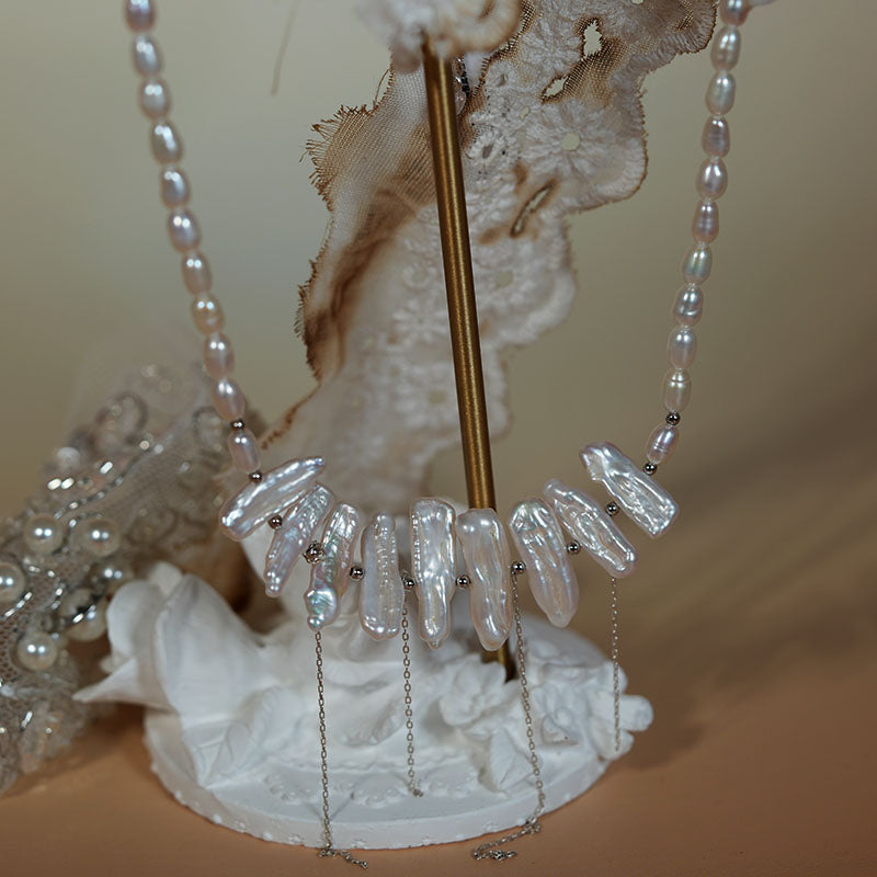 Venus Spikes Barockperlen-Quastenhalskette