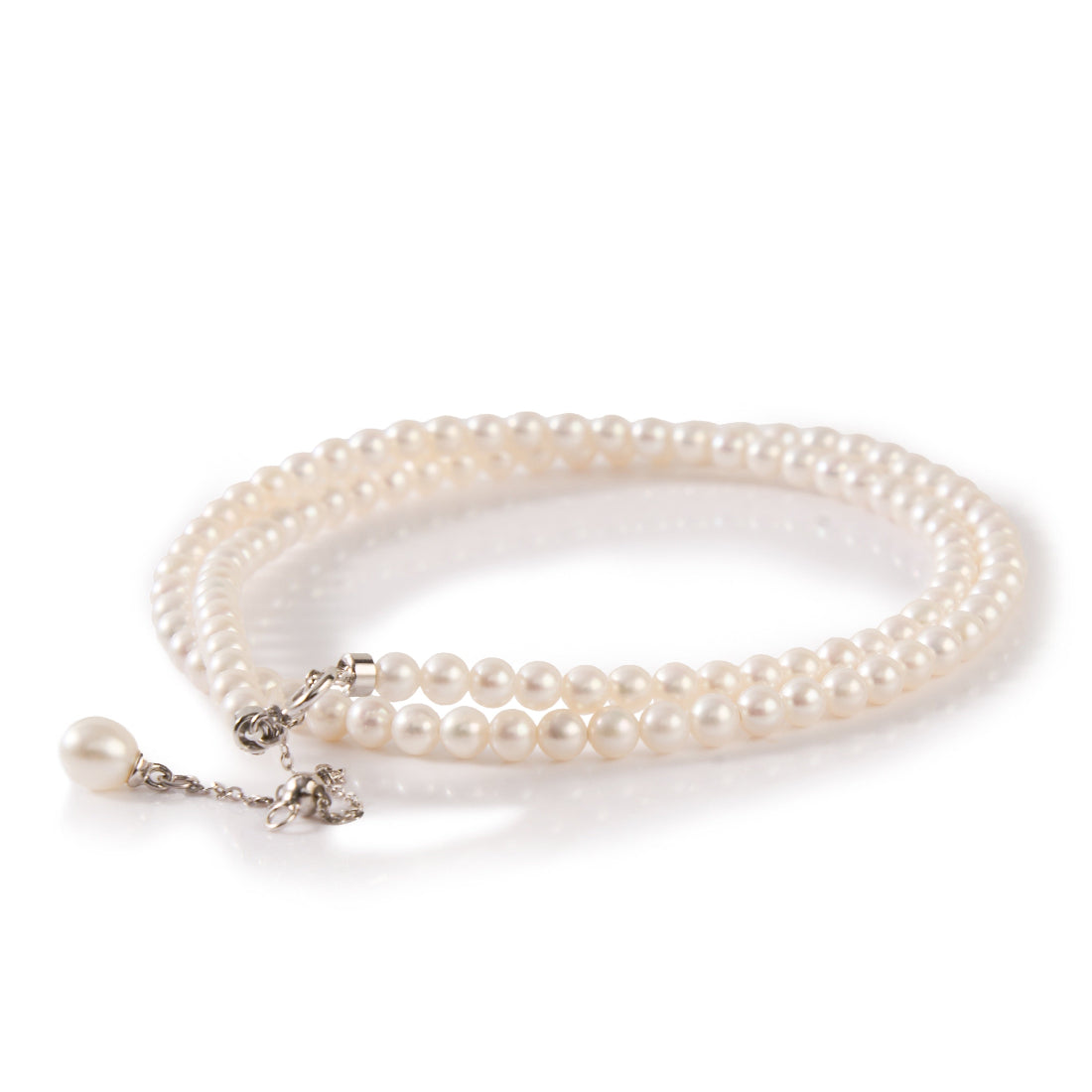 3-5mm White Freshwater Pearl Necklace-AAA Quality