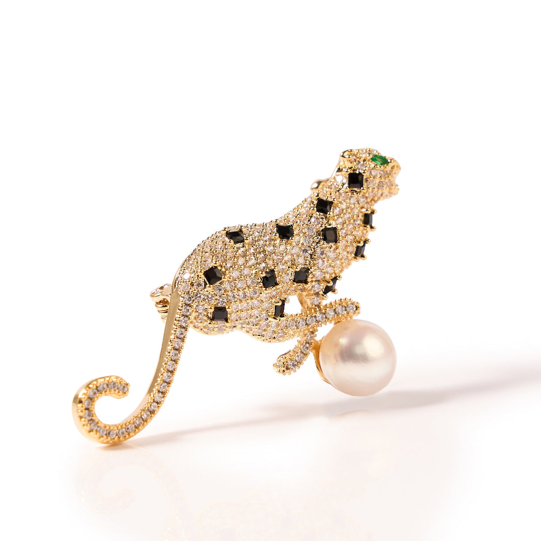 9.5-10.5mm Leopard Freshwater Pearl Brooch-AAA Quality