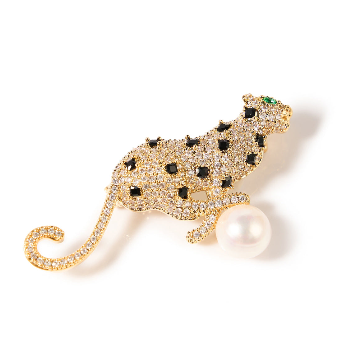 9.5-10.5mm Leopard Freshwater Pearl Brooch-AAA Quality
