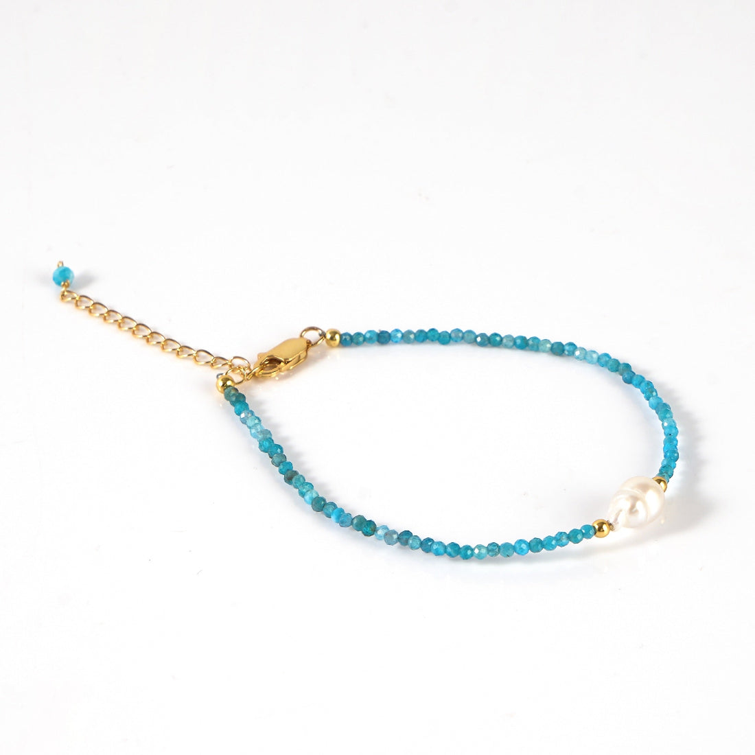 Freshwater Pearl & Apatite Bracelet